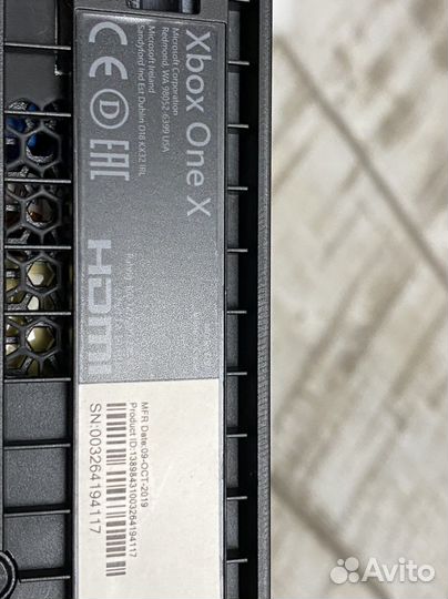 Xbox one X под восстановление или на запчасти