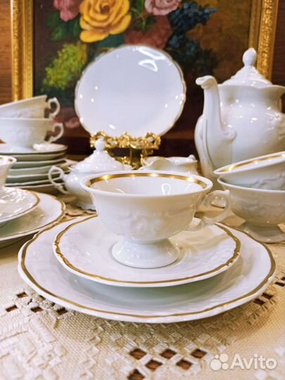 Сервиз кофейный фарфор Wawel Старая Польша 1950-е