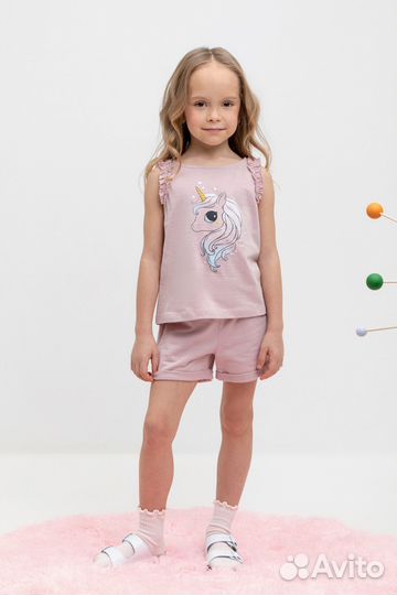 Шорты для девочки Crockid кр 400646 розово-с (98)