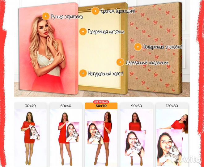 Портрет на холсте 40х60