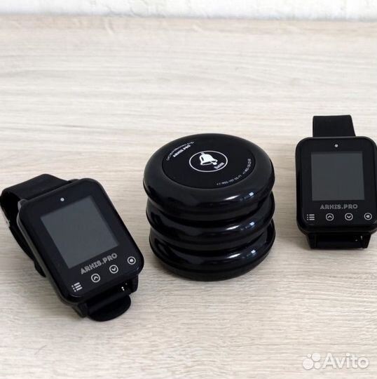 Кнопка вызова официанта с часами-пейджер Элит