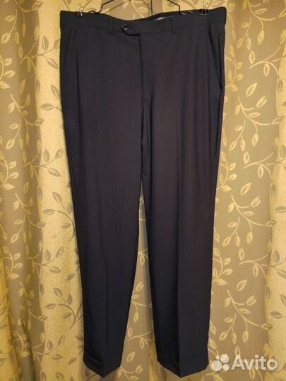 Giorgio Armani 54 брюки с отворотами 100% шерсть м