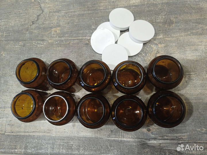 Банка аптекарская из тёмного стекла дозатор мыло