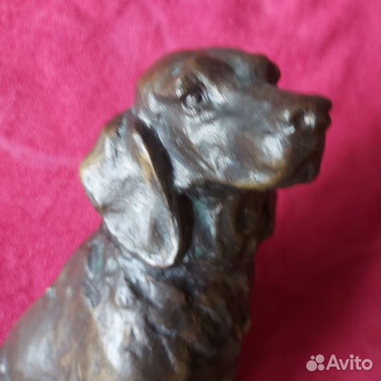 Собака большая бронза