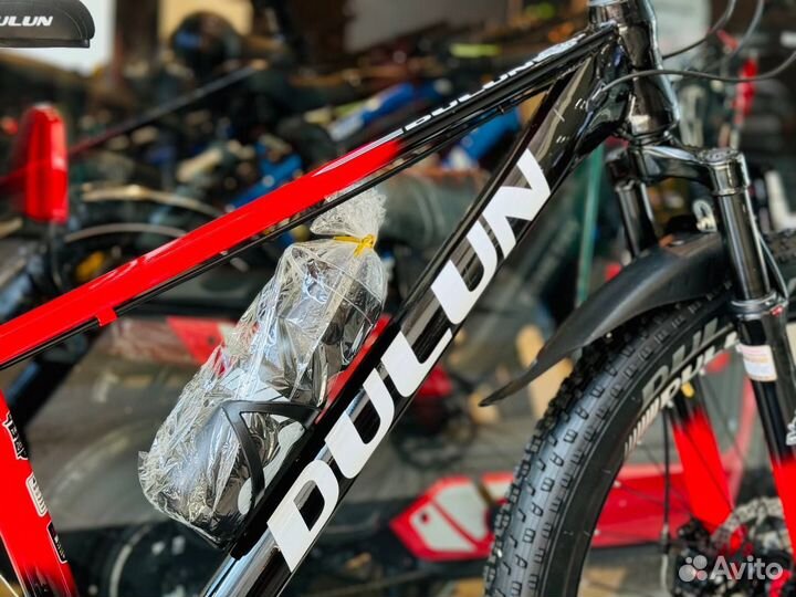 Велосипед горный взрослый dulun 26 черный/красный