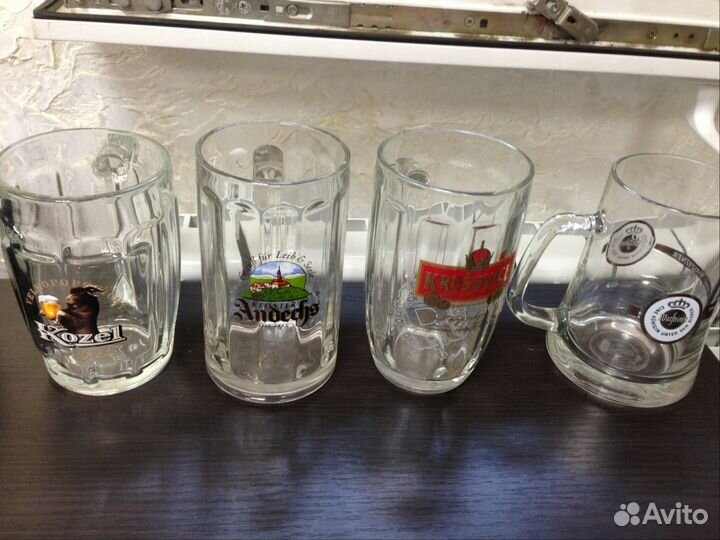 Пивные кружки, стаканы, бокалы, фужеры