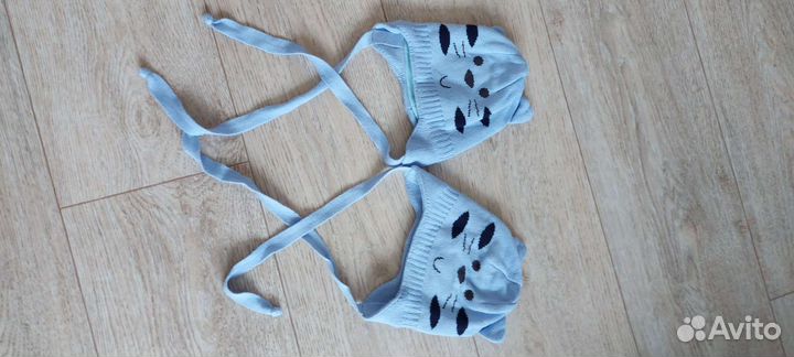 Шапка для мальчика 38-40 для двойни