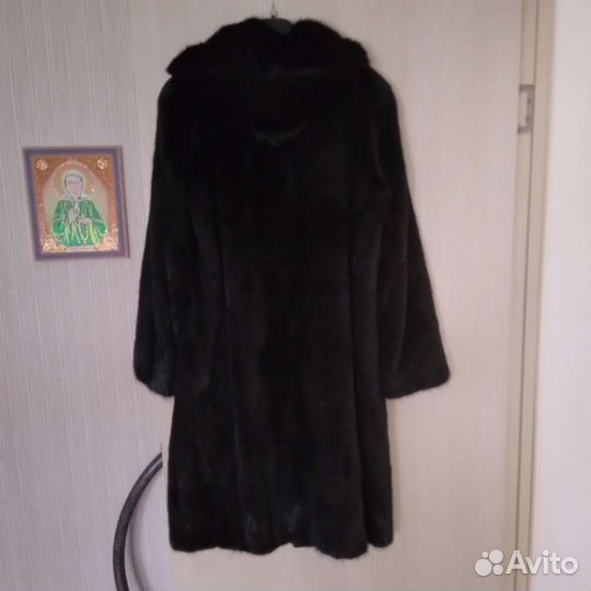 Шуба норковая с капюшоном