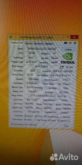 Asus dual-GTX1060-O6G