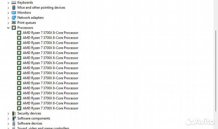 Игровой процессор AMD Ryzen 7 3700X OEM