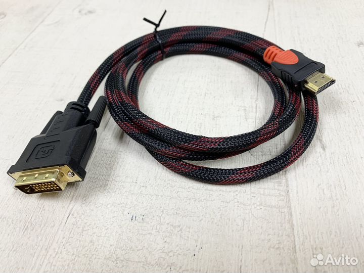 Кабель hdmi - DVI M (1,5м) в оплетке