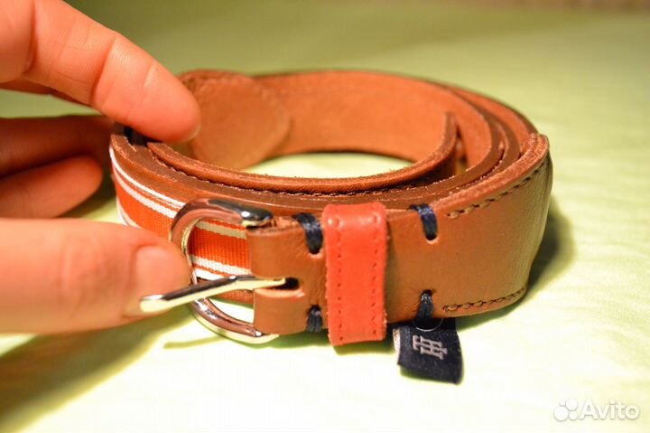 Peмень кожаный новый Tommy