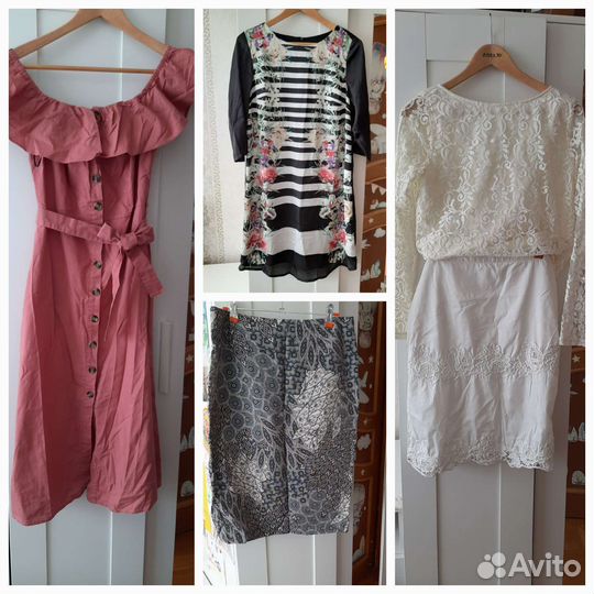 Платье, юбки, блузка р.44-46