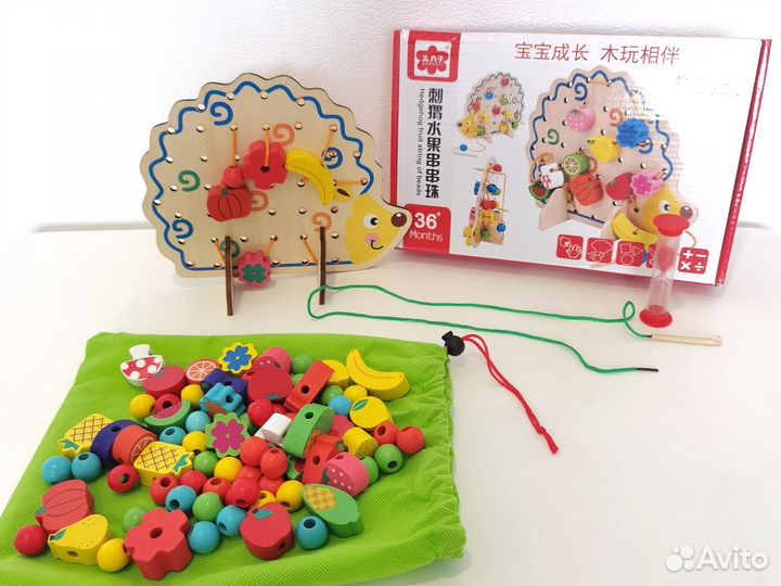 Развивающие деревянные игрушки монтессори