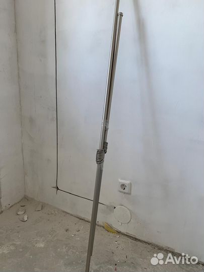 Карниз для штор металлический двухрядный настенный