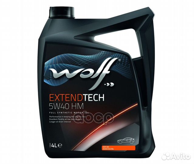 Wolf Моторное масло 5W40 extendtech 4л 8321382