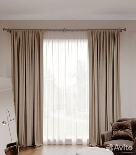 Шторы блэкаут 3* 290 готовые новые