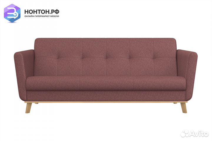Диван книжка 3-х местный Лайм светло-бордовый