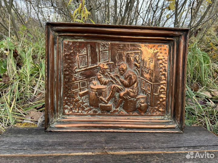 Винтажное панно чеканка