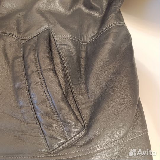Кожаная куртка мужская 48 50 бу