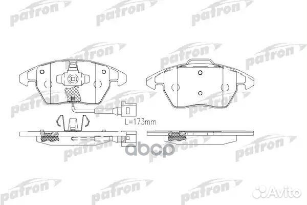 Колодки тормозные(Гарантия 1год) PBP1728 patron