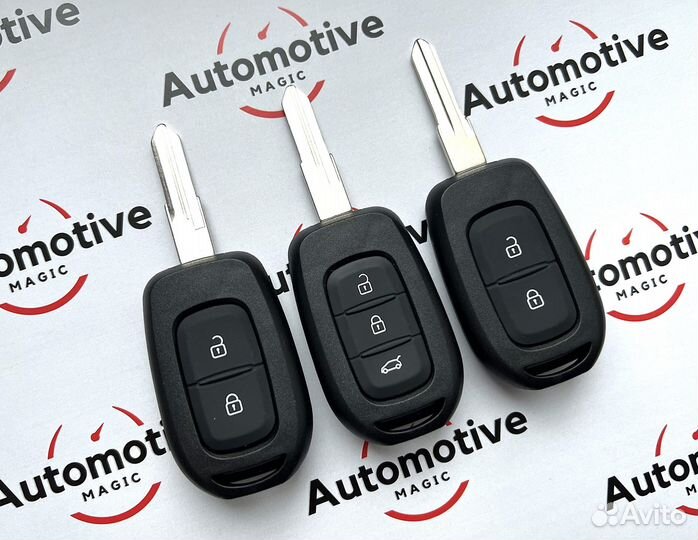 Ключ Renault Duster, Sandero, Logan с привязкой