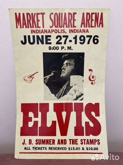 Оригинальная афиша Elvis Presley 1976
