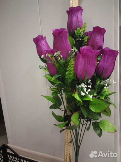 Букет 82см розы-бутоны 10 гололв