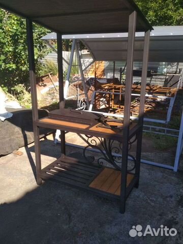 Мангал с крышей лофт