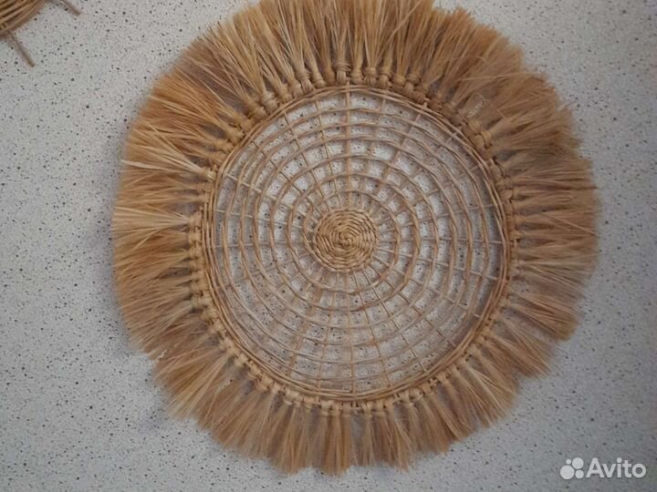 Панно плетеное бохо стиль, абажуры