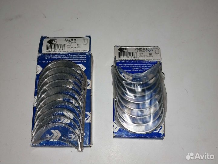 Вкладыши шатунные и коренные ауди