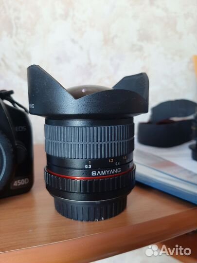 Объектив samyang 3.5/8 MM fisheye для canon
