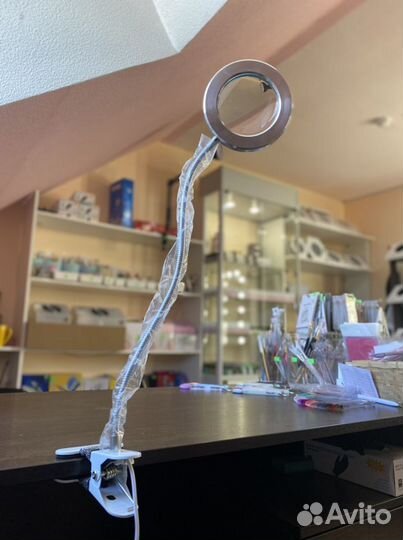 Лампа лупа настольная