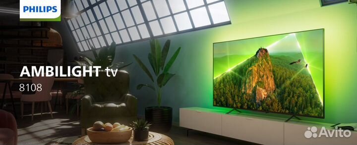 Телевизор philips Ambilight 50 8108,smart,4К,новый