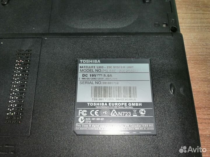 Ноутбук toshiba satellite l300