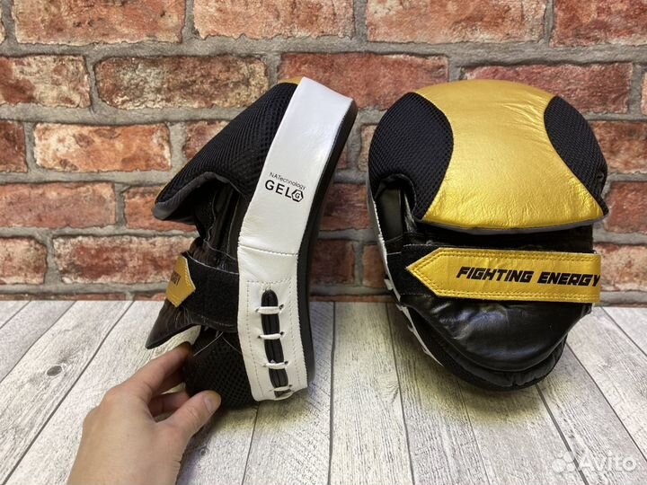 Боксерские лапы Fighting Energy Gel Black/Gold