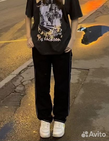 Джинсы широкие с низкой посадкой