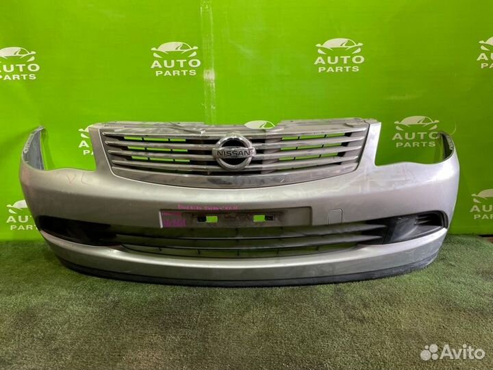 Бампер nissan bluebird sylphy KG11 MR20DE 2010 Перед. серебро