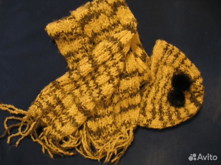 Шапка с шарфом