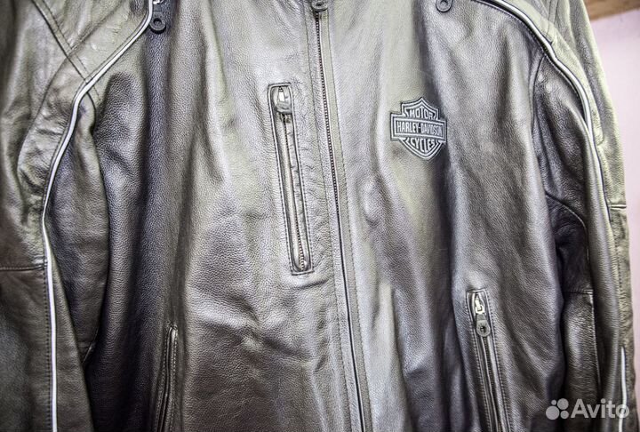 Мотокуртка кожаная мужская 54-56 размер