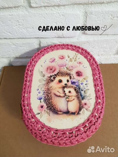 Корзина вязаная ручная работа