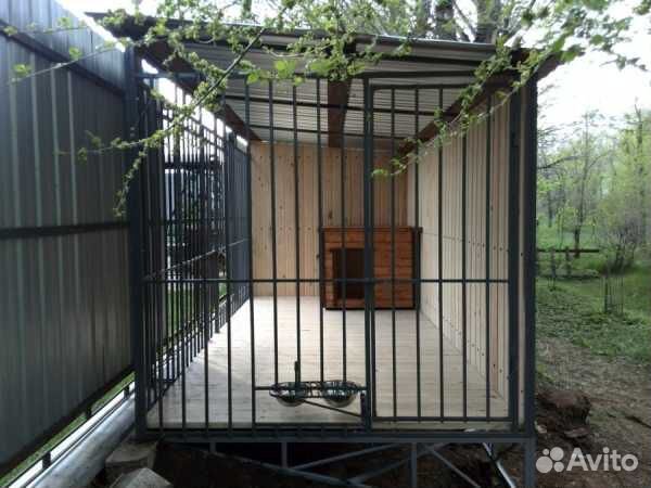 Вольер из металлических прутьев 2х3 для алабая