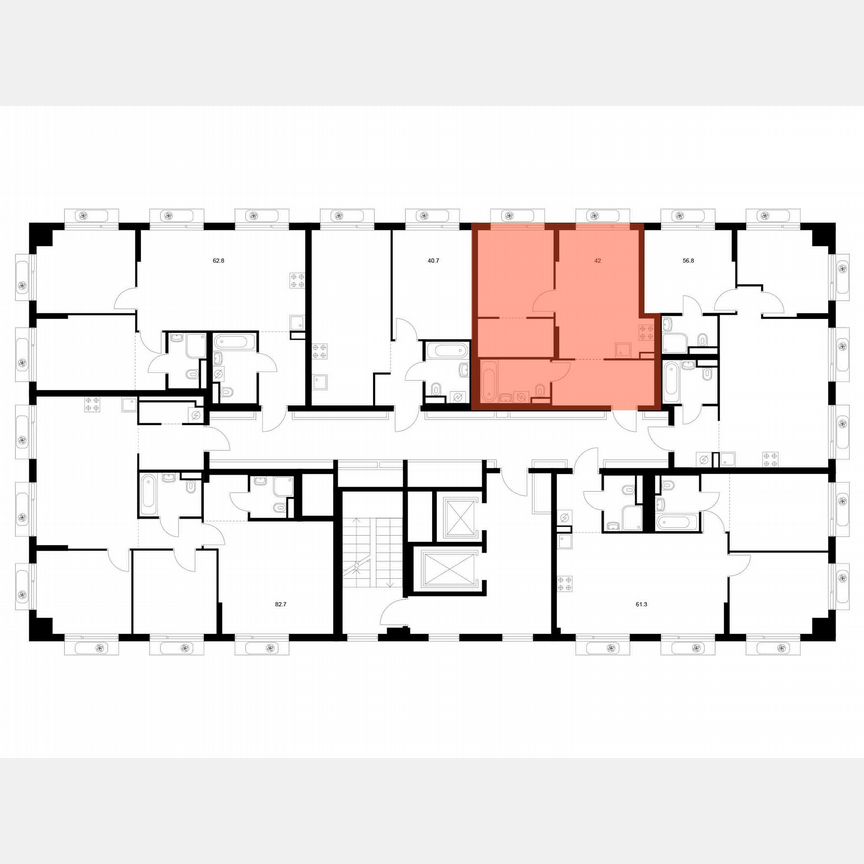 1-к. квартира, 42 м², 14/22 эт.