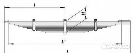 Рессора для полуприцепа 2птс-9 10 листовая