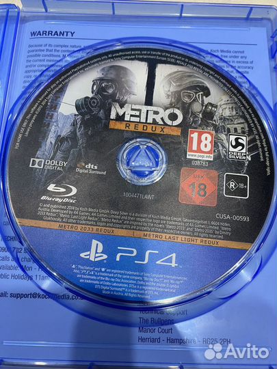 Metro redux ps4