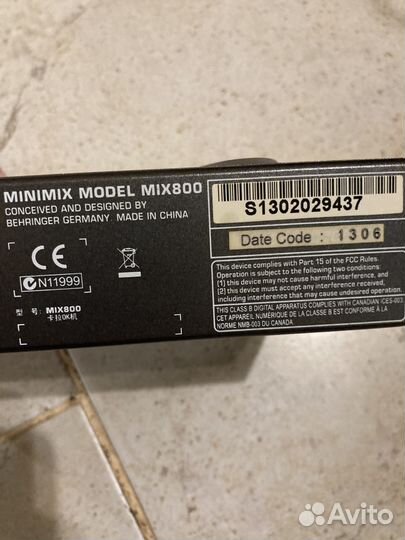 Предусилитель Behringer MIX800