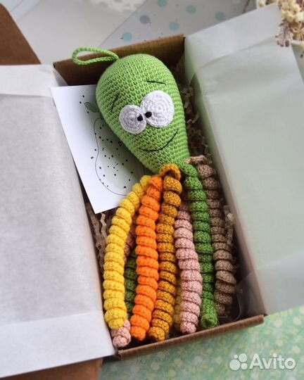 Игрушка для новорождённых Осьминог