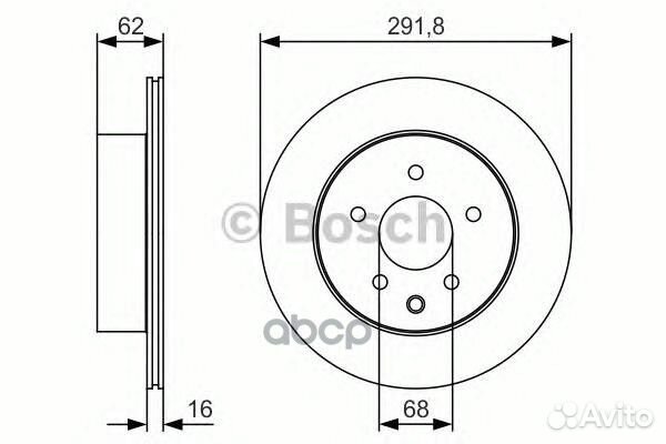 Диск тормозной 0986479S31 Bosch