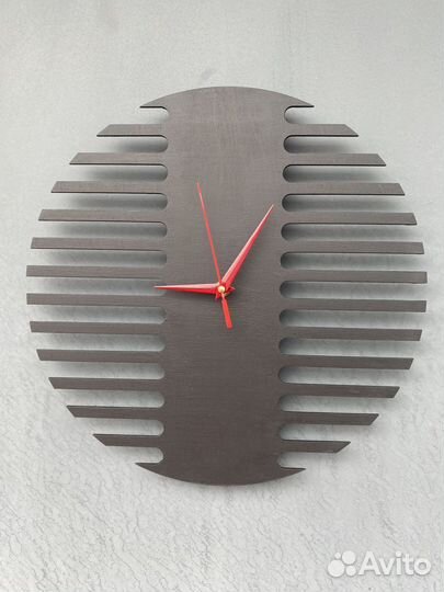 Часы настенные лофт из натурального дерева