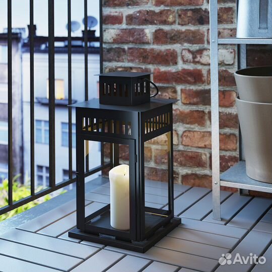 Фонарь икеа borrby для свечи